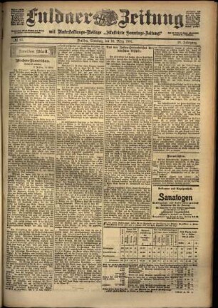 Zweite Ausgabe vom Samstag, den 16. März 1901.