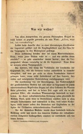 Deutsches Archiv für Geschichte der Medicin und medicinische Geographie. 1, 1. 1878