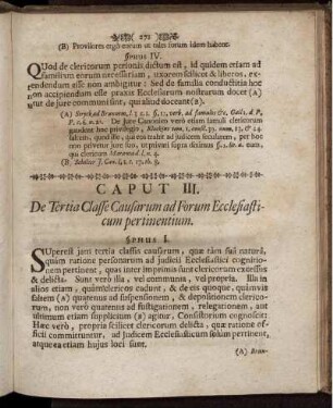 Caput III. De tertia classe causarum ad forum ecclesiasticum pertinentium.