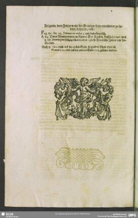 Folgende drey Fehler wolle der Geneigte Leser ohnschwer zu ändern belieben
