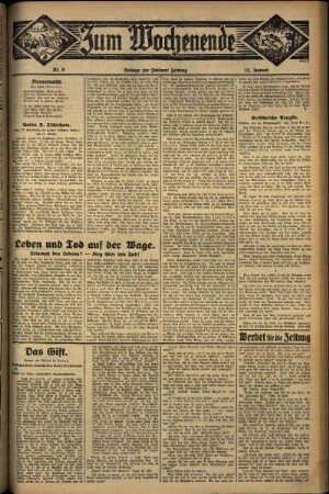 Dritte Ausgabe vom Sonntag, den 19. Januar 1930.