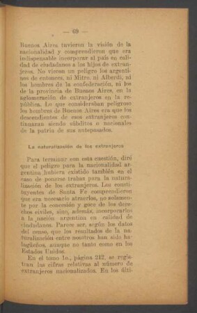 La naturalización de los extranjeros