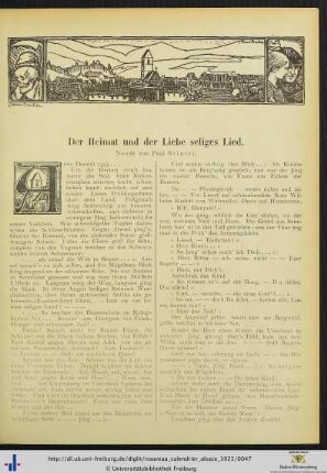 Der Heimat und der Liebe seliges Lied.