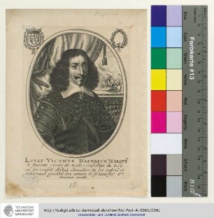 Lovis Vicomte D'Arpaion Marqvis de seuerac comte de Rodez conseillier du Roy en son conseil d'estat cheualier de ses ordres et lieutenant general des armées de Sa Majesté et a. / Moncornet excudit