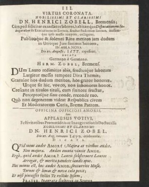 Officina Officiosi Amoris, Seu Applausus Votivi ...
