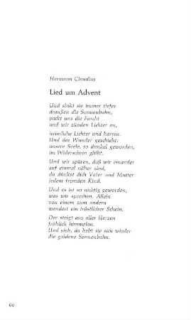 Lied um Advent
