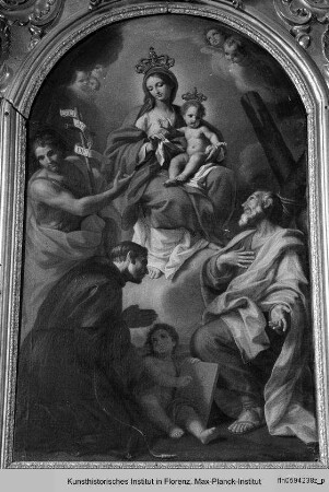 Madonna mit Kind und den Heiligen Johannes dem Täufer, Andrea und Bernhard