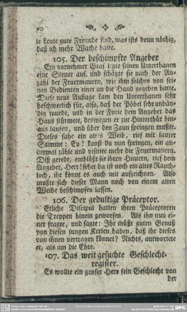 106. Der geduldige Präceptor