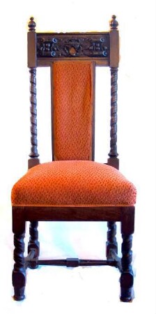 6 Stühle (rot-meliertes Polster)