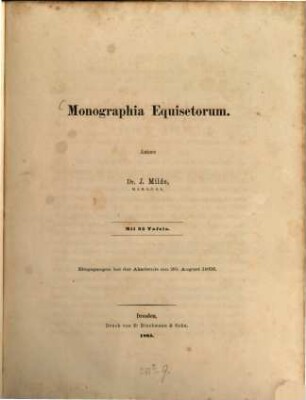 Monographia equisetorum