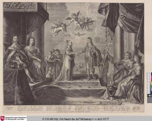 [Allegorie auf die Vermählung Wilhelms II. von Oranien mit Maria von England; The betrothal of prince William II of Orange and princess Mary of England]