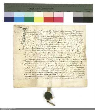 Revers Wolfgang Schotts bezüglich der Belehnung mit Gütern in Breitensee und bei Milz durch Hartmann [Burggraf von Kirchberg], Abt von Fulda und Johann [II von Henneberg], Coadiutor des Stifta Fulda