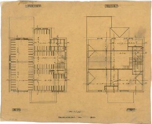 Billing, Hermann; Karlsruhe, Eisenlohrstr. 31; Haus Baumeister - Grundriss 1. OG; Grundriss DG