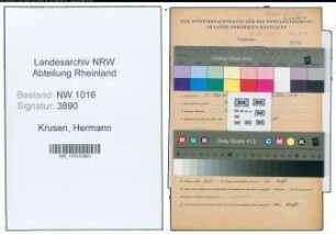 Entnazifizierung Hermann Krusen , geb. 15.10.1899 (Giesser)