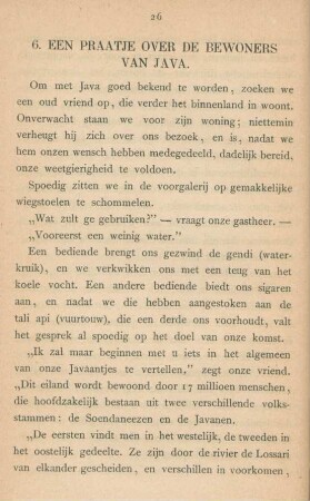 6. Een praatje over de bewoners van Java