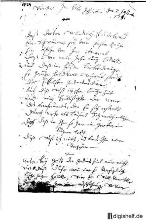 1224: Brief von Anna Louisa Karsch an Johann Wilhelm Ludwig Gleim