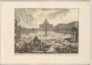 Veduta della Basilica, e Piazza di S. Pietro in Vaticano (St. Peter und der Petersplatz), aus der Folge "Vedute di Roma"