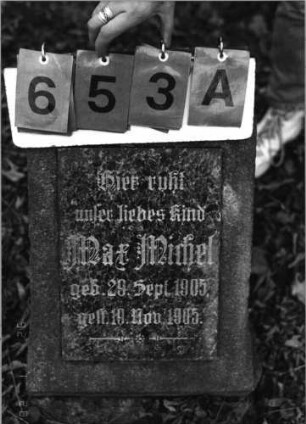 Grabstein 653 [Hahn S. 244 Grab-Nr. 1168]: Grabstein 653A [Hahn S. 244 Grab-Nr. 1168]