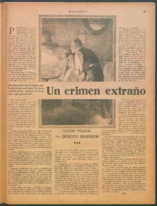 Un crimen extraño : Cuento policial por Ernesto Robinson