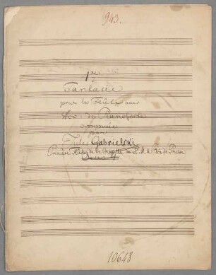 Fantasies, fl, pf, [op. 4] - BSB Mus.Schott.Ha 11349