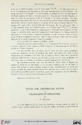 1: Notes sur différents points de grammaire et d'histoire, [1]