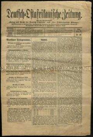 Deutsch-Ostafrikanische Zeitung 14 (1912),93/94,95,97,99-101