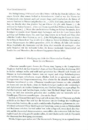 191-195 Würdigung aus Sicht der Ökumenischen Theologie