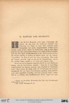 II. Raphael und Bramante