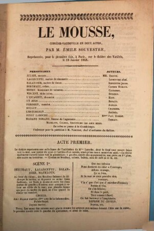 Le Mousse : comédie vaudeville en un acte