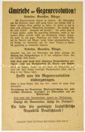 Flugblatt gegen den Alldeutschen Verband