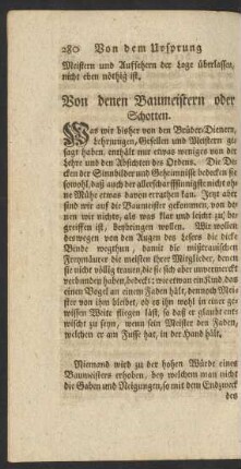 Von denen Baumeistern oder Schotten