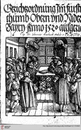 Gerichtzordnung Jm[m] fürstenthumb Obern vnd Nidern Bayrn Anno 1520 aufgericht
