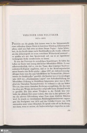 Verleger Und Politiker : 1874–1895
