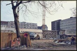 Blick in die Baustelle zum Umbau des WOGA-Komplexes