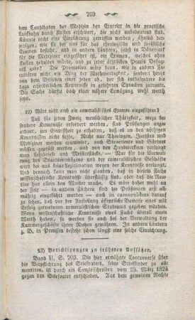 13) Berichtigungen zu früheren Aufsätzen.