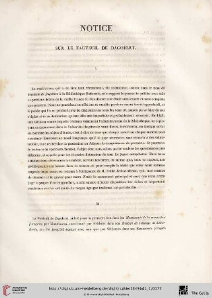 Notice sur le fauteuil de Dagobert