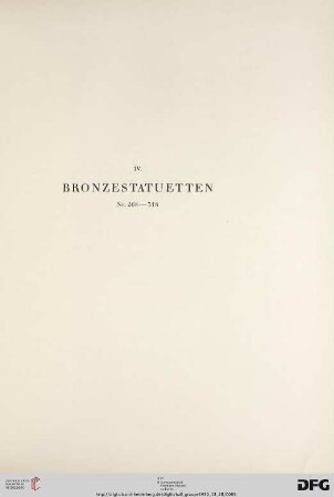 Bronzestatuetten (Nr. 268-318)