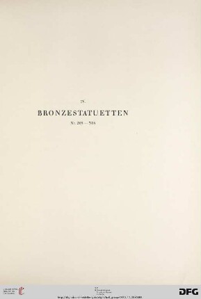 Bronzestatuetten (Nr. 268-318)