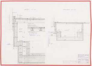 Hotel Kurfürstendamm/Fasanenstraße (»Bristol Kempinski«), Berlin-Charlottenburg Umbau und Erweiterung: Saalanbau: Grundriss 1:20, Schnitt 1:50 (Schwimmbad)