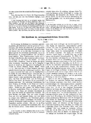 Die Synthese im naturgeschichtliche Unterricht : (Schluss)
