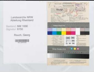 Entnazifizierung Georg Rauch, geb. 03.03.1890 (Steuergehilfe)