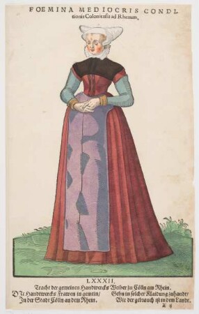 Tracht einer Handwerkerfrau aus Köln