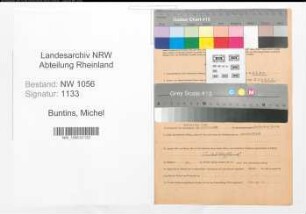 Entnazifizierung Michel Buntins , geb. 28.08.1899 (Arbeiter)
