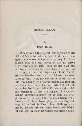 Sophie Elkan.