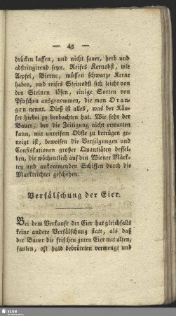 Verfälschung der Eier