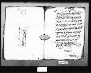 Zwei Schreiben von Andreas Leher, Untervogt in Herrenberg, über den hinteren Schlossturm, 1609; Entwurf eines Berichts an den Herzog von Schickhardt darüber, 11. August 1609