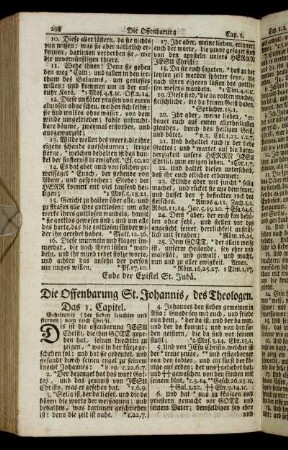 Die Offenbarung St. Johannis, des Theologen.