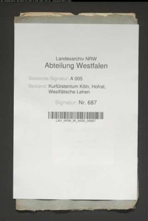 Belehnung des Wolrad von Canstein zu Mitbehuf seines Vettern Karl Hildebrand und Philipp Ludwig mit dem halben Schloß Canstein