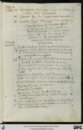 [fol. 16] Rektorat Georg Streit 1590/91