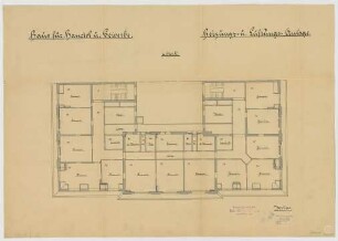 Thiersch, Friedrich von; München; Haus für Handel und Gewerbe - Heizung, Lüftung (Grundriss 4. OG)